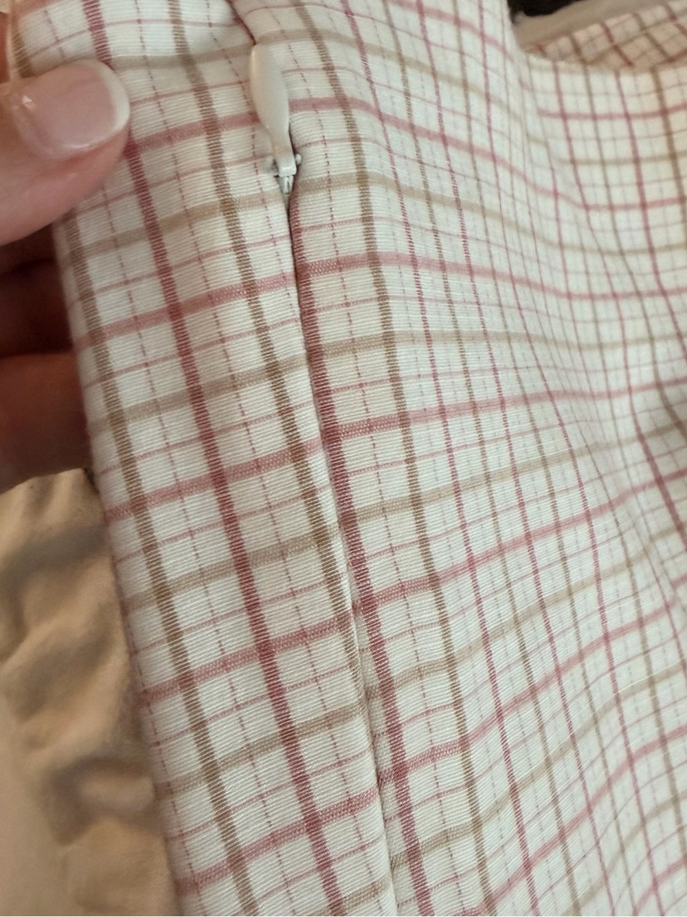 J. Jill Light Pink Windowpane Check Pants - Picture 3 of 5